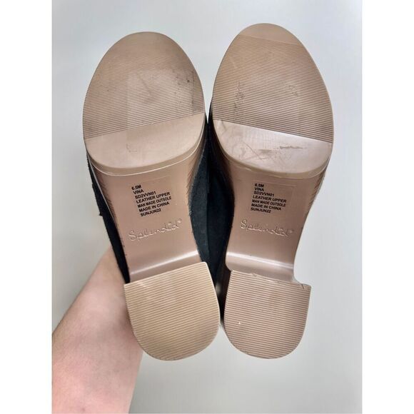 Splendid Clogs Vina Platform Size 6.5 Black Suede Leather Slip On Shoes - Picture 8 of 8